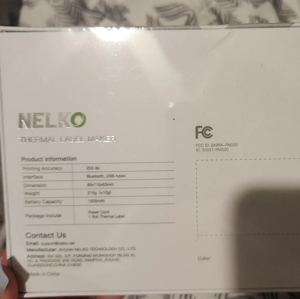 Nwt Nelko Thermal Label Maker in White PM220 Sealed